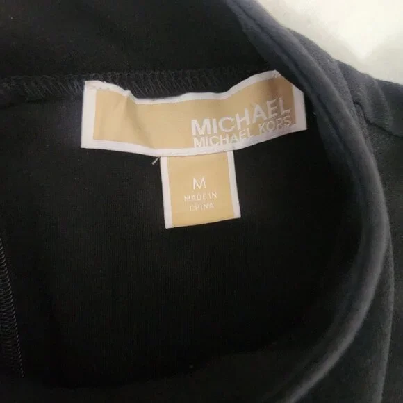 $165 retail-NWOT-Michael Kors Astor Women's Black Crepe Jumpsuit - Size M PETITE - Picture 12 of 16